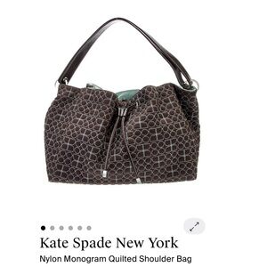 Kate Spade Dark Brown Monogram Shoulder Bag